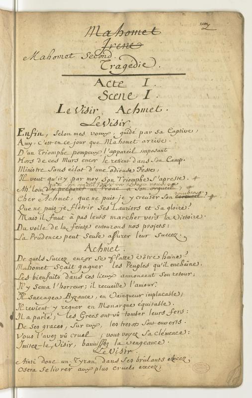 Mahomet second tragédie de La Noue en cinq actes Mahomet second tragédie de La Noue en cinq actes