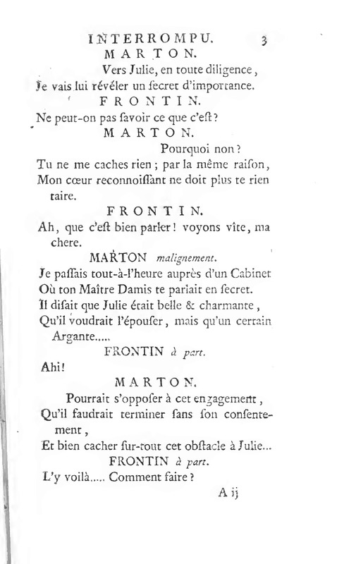Mariage interrompu (Le), en trois actes et en vers