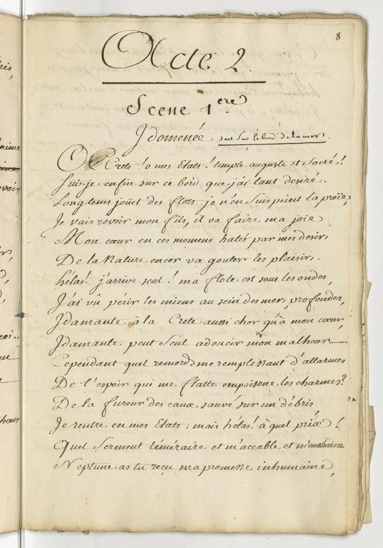 Idoménée, tragédie en cinq actes et en vers
