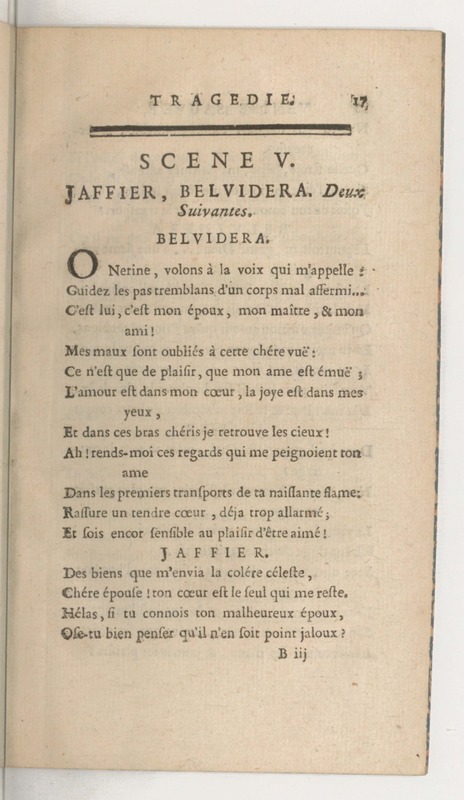 Venise sauvée, tragedie. Représentée par les Comédiens françois, le 5 décembre 1746… [Seconde édition]
