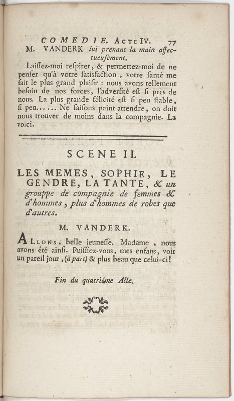 Philosophe sans le savoir (Le), comédie en prose et en cinq actes… par M. Sedaine. [Paris, les Comédiens français, 2 novembre 1765]