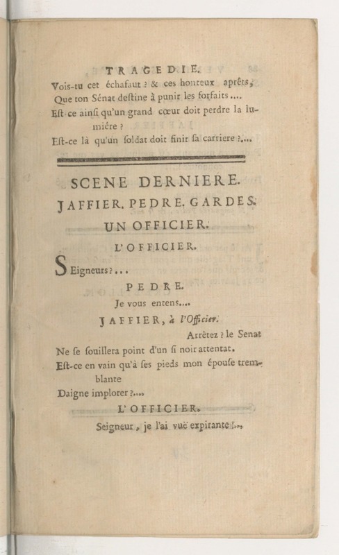 Venise sauvée, tragedie. Représentée par les Comédiens françois, le 5 décembre 1746… [Seconde édition]