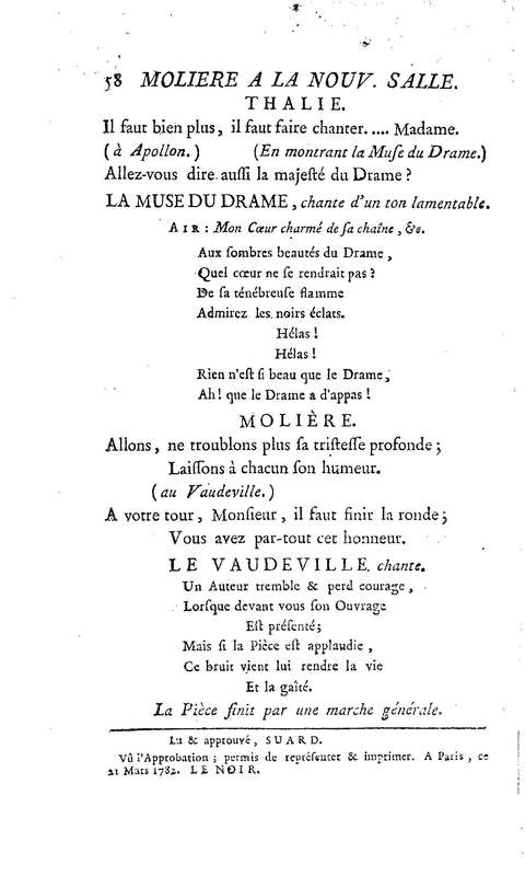 Molière à la nouvelle salle, ou les Audiences de Thalie, comédie en un acte et en vers libres Molière à la nouvelle salle, ou les Audiences de Thalie, comédie en un acte et en vers libres