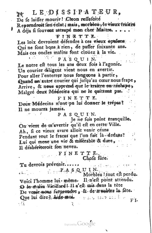 Dissipateur ou l’honnête-friponne (Le), comédie Dissipateur ou l’honnête-friponne (Le), comédie