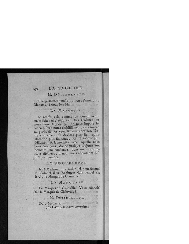 Gageure imprévue (La), comédie en prose et en un acte Gageure imprévue (La), comédie en prose et en un acte