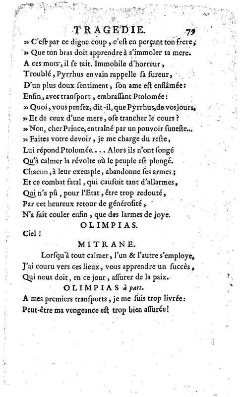 Téglis, tragédie représentée pour la première fois par les Comédiens ordinaires du Roi, le 19 septembre 1735 Téglis, tragédie représentée pour la première fois par les Comédiens ordinaires du Roi, le 19 septembre 1735