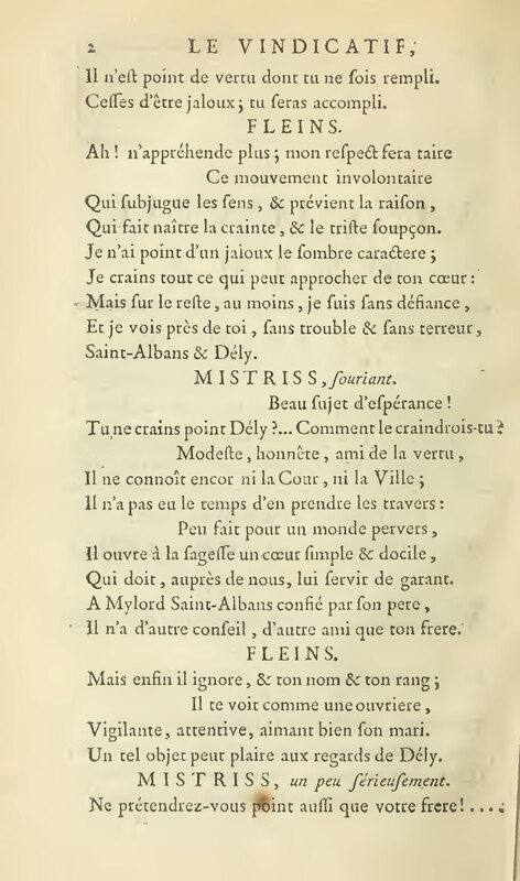 Vindicatif (Le), drame en cinq actes, et en vers libres Vindicatif (Le), drame en cinq actes, et en vers libres