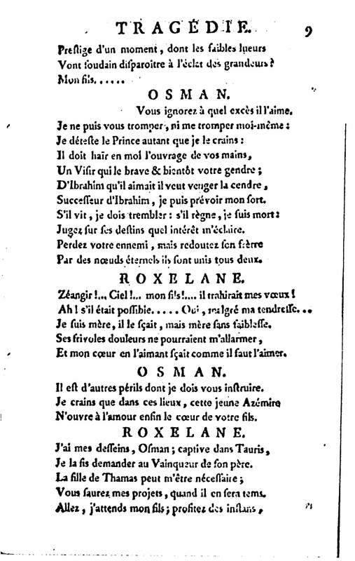 Mustapha et Zéangir, tragédie en cinq actes et en vers, représentée sur le théâtre de Fontainebleau, devant Leurs Majestés, le 1er novembre 1776 Mustapha et Zéangir, tragédie en cinq actes et en vers, représentée sur le théâtre de Fontainebleau, devant Leurs Majestés, le 1er novembre 1776