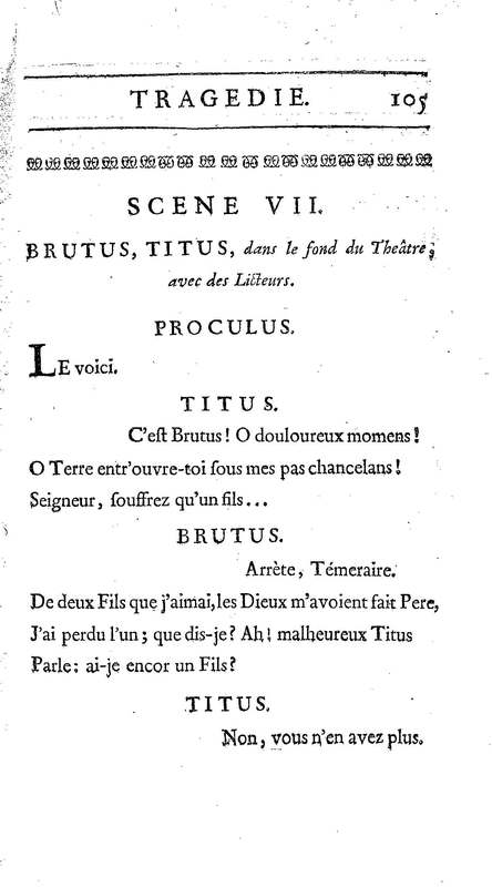 Brutus de M. de Voltaire (Le), avec un Discours sur la tragédie Brutus de M. de Voltaire (Le), avec un Discours sur la tragédie