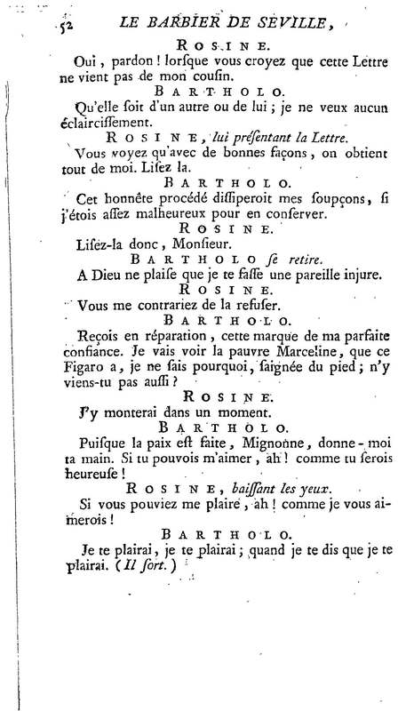 Barbier de Séville, ou la Précaution inutile (Le ), comédie en quatre actes, par M. de Beaumarchais, représentée sur le théâtre de la Comédie Française le 23 février 1775 (avec une Lettre modérée sur la chute et la critique du Barbier de Séville) Barbier de Séville, ou la Précaution inutile (Le ), comédie en quatre actes, par M. de Beaumarchais, représentée sur le théâtre de la Comédie Française le 23 février 1775 (avec une Lettre modérée sur la chute et la critique du Barbier de Séville)
