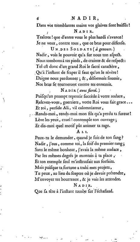 Nadir, ou Thamas-Kouli-Kan : tragédie, par M. D. B. Représentée pour la première fois, sur le Théâtre de la Nation, le 31 août 1780 Nadir, ou Thamas-Kouli-Kan : tragédie, par M. D. B. Représentée pour la première fois, sur le Théâtre de la Nation, le 31 août 1780