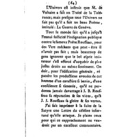 Lettres de M. de Voltaire et de sa célèbre amie [la marquise du Châtelet] ; suivies d'un petit Poëme, d'une lettre de J.-J. Rousseau, & d'un parallèle entre Voltaire et J.-J. Rousseau