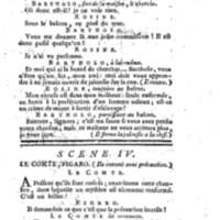 Barbier de Séville, ou la Précaution inutile (Le), comédie en quatre actes, par M. de Beaumarchais, représentée sur le théâtre de la Comédie Française le 23 février 1775 (avec une Lettre modérée sur la chute et la critique du Barbier de Séville)