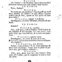 Barbier de Séville, ou la Précaution inutile (Le), comédie en quatre actes, par M. de Beaumarchais, représentée sur le théâtre de la Comédie Française le 23 février 1775 (avec une Lettre modérée sur la chute et la critique du Barbier de Séville)