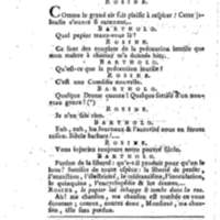 Barbier de Séville, ou la Précaution inutile (Le), comédie en quatre actes, par M. de Beaumarchais, représentée sur le théâtre de la Comédie Française le 23 février 1775 (avec une Lettre modérée sur la chute et la critique du Barbier de Séville)