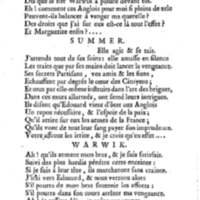 Comte de Warwik [sic] (Le), tragédie par M. de La Harpe, représentée pour la première fois par les Comédiens françois ordinaires du Roi, le 7 novembre 1763