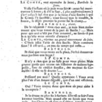 Barbier de Séville, ou la Précaution inutile (Le), comédie en quatre actes, par M. de Beaumarchais, représentée sur le théâtre de la Comédie Française le 23 février 1775 (avec une Lettre modérée sur la chute et la critique du Barbier de Séville)