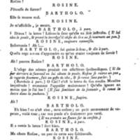 Barbier de Séville, ou la Précaution inutile (Le), comédie en quatre actes, par M. de Beaumarchais, représentée sur le théâtre de la Comédie Française le 23 février 1775 (avec une Lettre modérée sur la chute et la critique du Barbier de Séville)