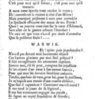 Comte de Warwik [sic] (Le), tragédie par M. de La Harpe, représentée pour la première fois par les Comédiens françois ordinaires du Roi, le 7 novembre 1763