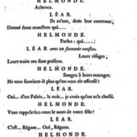 Roi Lear (Le), tragédie en cinq actes, par M. Ducis, représentée à Versailles le 16 janvier 1783 ; et à Paris, le 26 du même mois, par les Comédiens français