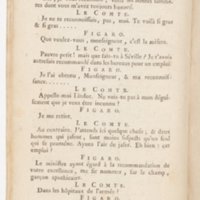 Barbier de Séville, ou la Précaution inutile (Le), comédie en quatre actes, par M. de Beaumarchais, représentée sur le théâtre de la Comédie Française le 23 février 1775 (avec une Lettre modérée sur la chute et la critique du Barbier de Séville)