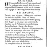 Lysimachus, tragédie par M. de Caux de Montlebert, représentée pour la première fois le 13 décembre 1737