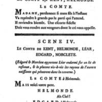 Roi Lear (Le), tragédie en cinq actes, par M. Ducis, représentée à Versailles le 16 janvier 1783 ; et à Paris, le 26 du même mois, par les Comédiens français