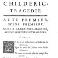 Childéric, tragédie…