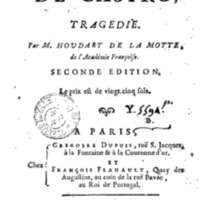  Inès de Castro, tragédie par M. Houdart de la Motte, de l'Académie française (seconde édition)