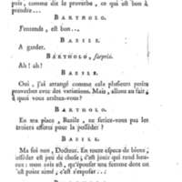 Barbier de Séville, ou la Précaution inutile (Le), comédie en quatre actes, par M. de Beaumarchais, représentée sur le théâtre de la Comédie Française le 23 février 1775 (avec une Lettre modérée sur la chute et la critique du Barbier de Séville)