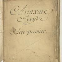 Artaxare, tragédie en cing actes et en vers