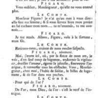 Barbier de Séville, ou la Précaution inutile (Le ), comédie en quatre actes, par M. de Beaumarchais, représentée sur le théâtre de la Comédie Française le 23 février 1775 (avec une Lettre modérée sur la chute et la critique du Barbier de Séville)
