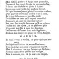 Comte de Warwik [sic] (Le), tragédie par M. de La Harpe, représentée pour la première fois par les Comédiens françois ordinaires du Roi, le 7 novembre 1763