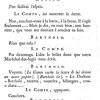 Barbier de Séville, ou la Précaution inutile (Le), comédie en quatre actes, par M. de Beaumarchais, représentée sur le théâtre de la Comédie Française le 23 février 1775 (avec une Lettre modérée sur la chute et la critique du Barbier de Séville)