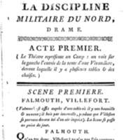 Discipline militaire du Nord (La), drame en quatre actes, en vers libres