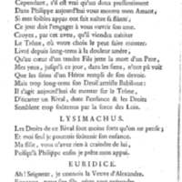 Lysimachus, tragédie par M. de Caux de Montlebert, représentée pour la première fois le 13 décembre 1737