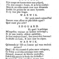Comte de Warwik [sic] (Le), tragédie par M. de La Harpe, représentée pour la première fois par les Comédiens françois ordinaires du Roi, le 7 novembre 1763