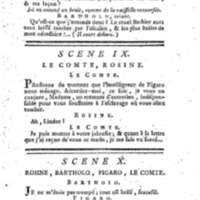 Barbier de Séville, ou la Précaution inutile (Le), comédie en quatre actes, par M. de Beaumarchais, représentée sur le théâtre de la Comédie Française le 23 février 1775 (avec une Lettre modérée sur la chute et la critique du Barbier de Séville)