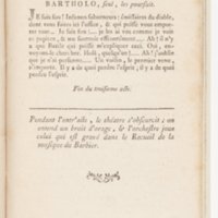 Barbier de Séville, ou la Précaution inutile (Le), comédie en quatre actes, par M. de Beaumarchais, représentée sur le théâtre de la Comédie Française le 23 février 1775 (avec une Lettre modérée sur la chute et la critique du Barbier de Séville)