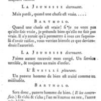 Barbier de Séville, ou la Précaution inutile (Le), comédie en quatre actes, par M. de Beaumarchais, représentée sur le théâtre de la Comédie Française le 23 février 1775 (avec une Lettre modérée sur la chute et la critique du Barbier de Séville)
