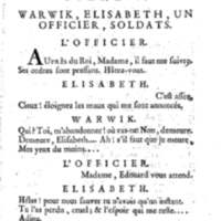 Comte de Warwik [sic] (Le), tragédie par M. de La Harpe, représentée pour la première fois par les Comédiens françois ordinaires du Roi, le 7 novembre 1763