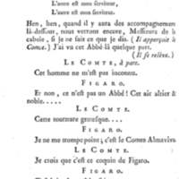Barbier de Séville, ou la Précaution inutile (Le), comédie en quatre actes, par M. de Beaumarchais, représentée sur le théâtre de la Comédie Française le 23 février 1775 (avec une Lettre modérée sur la chute et la critique du Barbier de Séville)