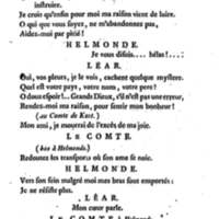 Roi Lear (Le), tragédie en cinq actes, par M. Ducis, représentée à Versailles le 16 janvier 1783 ; et à Paris, le 26 du même mois, par les Comédiens français