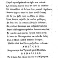 Amazones (Les), tragédie en cinq actes, par madame du Boccage, représentée par les Comédiens ordinaires du Roy, aux mois de juillet et d'août 1749