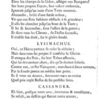 Lysimachus, tragédie par M. de Caux de Montlebert, représentée pour la première fois le 13 décembre 1737