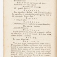 Barbier de Séville, ou la Précaution inutile (Le), comédie en quatre actes, par M. de Beaumarchais, représentée sur le théâtre de la Comédie Française le 23 février 1775 (avec une Lettre modérée sur la chute et la critique du Barbier de Séville)