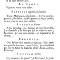 Barbier de Séville, ou la Précaution inutile (Le), comédie en quatre actes, par M. de Beaumarchais, représentée sur le théâtre de la Comédie Française le 23 février 1775 (avec une Lettre modérée sur la chute et la critique du Barbier de Séville)