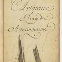Artaxare, tragédie en cing actes et en vers