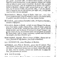 Barbier de Séville, ou la Précaution inutile (Le), comédie en quatre actes, par M. de Beaumarchais, représentée sur le théâtre de la Comédie Française le 23 février 1775 (avec une Lettre modérée sur la chute et la critique du Barbier de Séville)