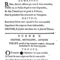 Amazones (Les), tragédie en cinq actes, par madame du Boccage, représentée par les Comédiens ordinaires du Roy, aux mois de juillet et d'août 1749